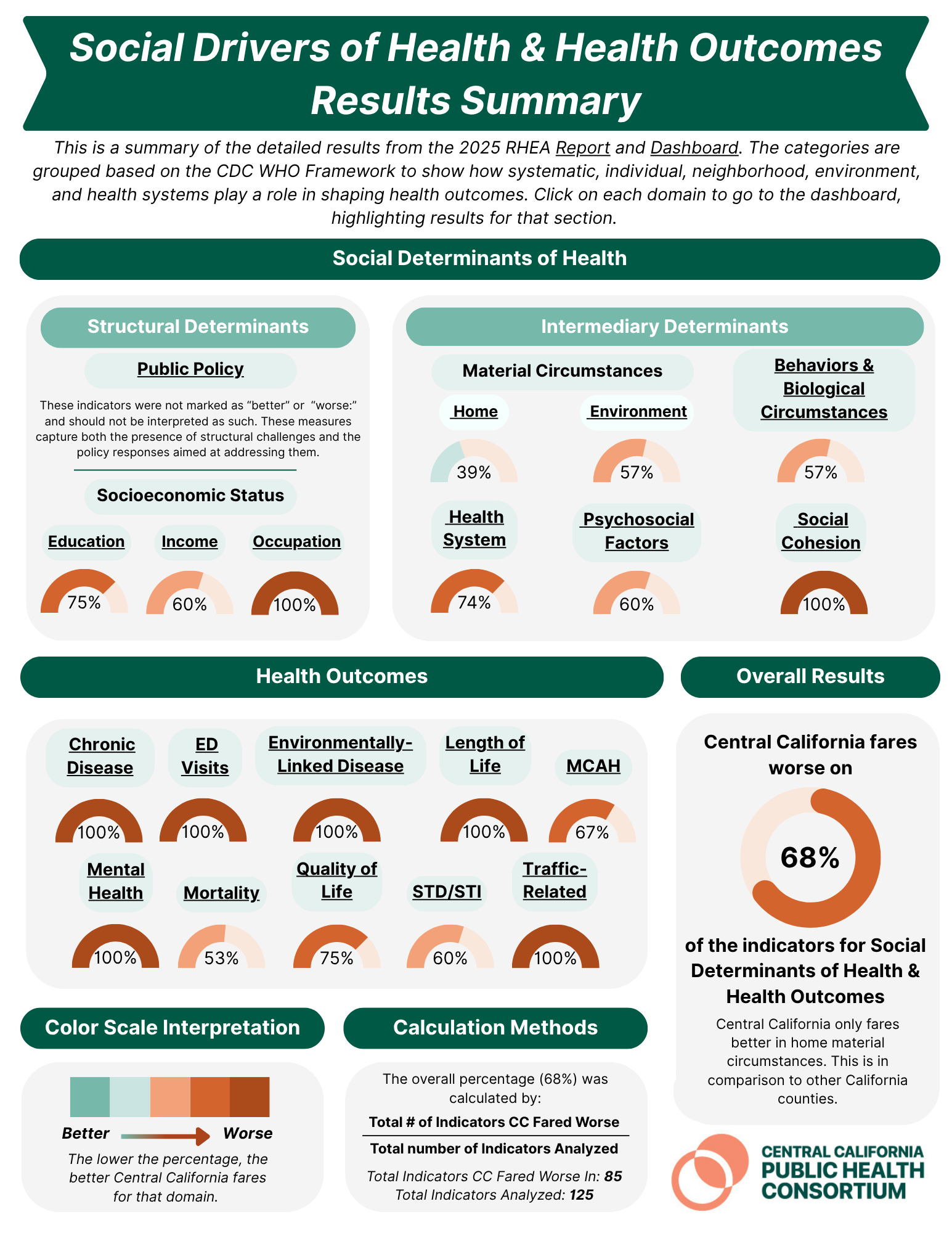 RHEA Health Indicators Results Summary