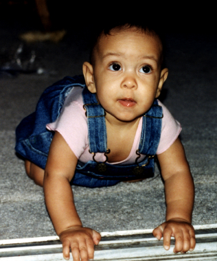 Small child crawling