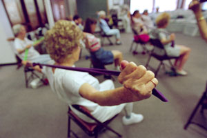 Seniors exercising