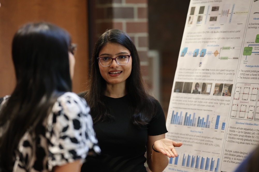 Student presenting research 