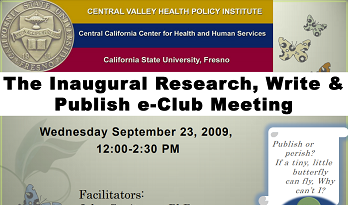 The Inaugural Research, Write & Publish e-Club Meeting