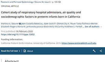 Cohort Study of Respiratory Hospital Admissions
