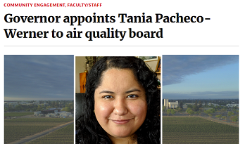 Governor Appoints Tania Pacheco-Werner to air quality board