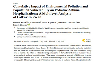 Cumulative Impact of Environmental Pollution and Population Vulnerability on Pediatric Asthma Hospitalizations: A Multilevel Analysis of CalEnviroScreen