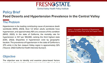 Food Deserts and Hypertension Prevalence in the Central Valley
