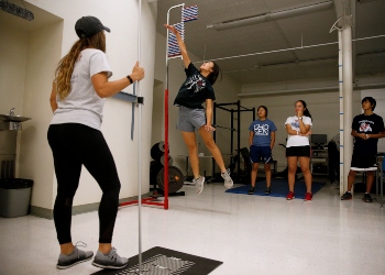 Students in human performance lab 