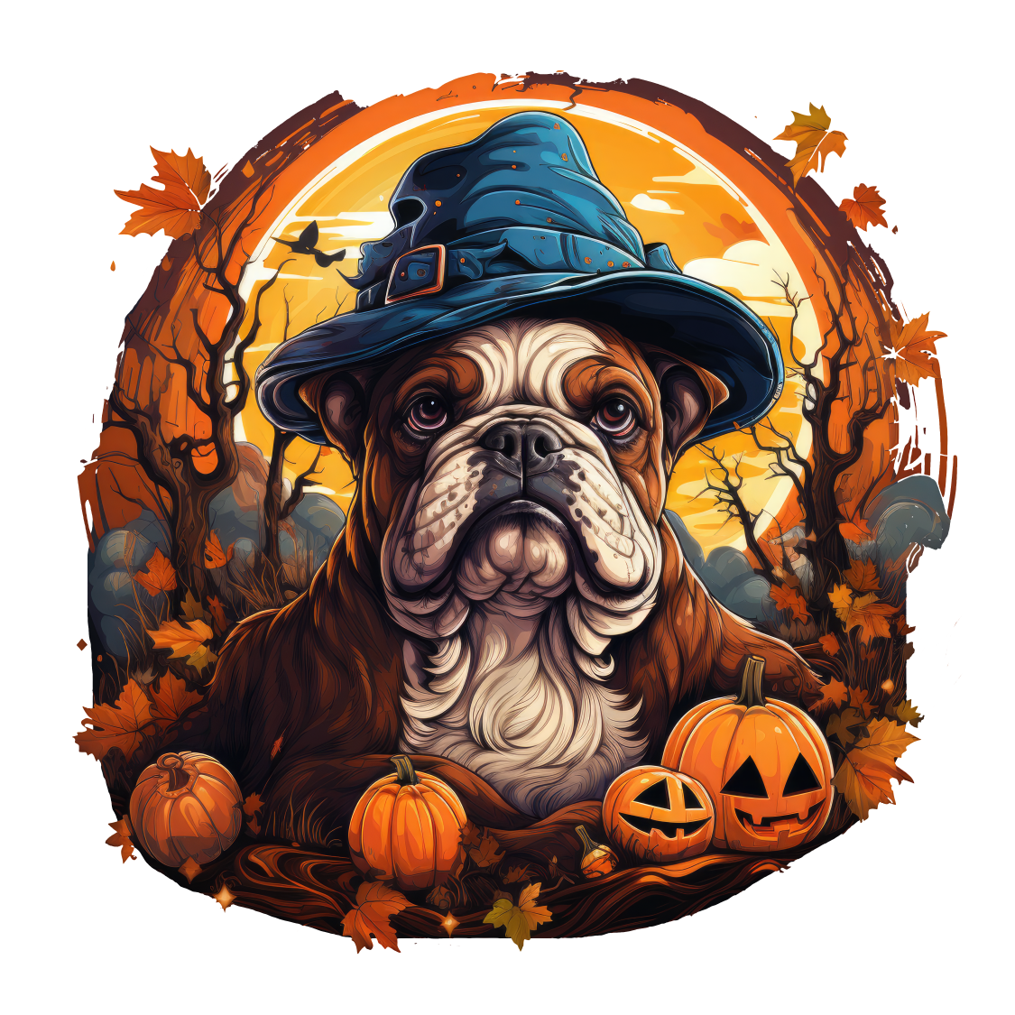 halloween theme bulldog