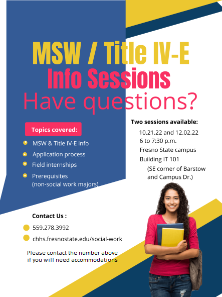 msw & title iv-e info session flyer